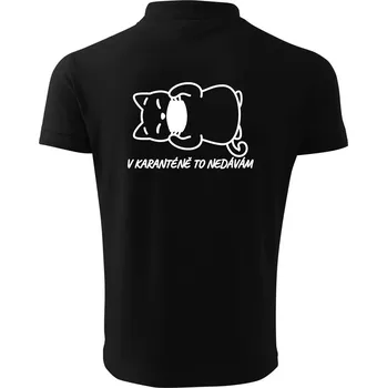 Pánská košile V karanténě to nedávám - Polokošile pánská Pique Polo 203 - XL ( Černá )