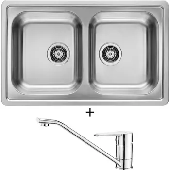 Nerezový dřez Nerezový dřez SET Alveus ELEGANT 40 nerez + Deante CORIO BFC 060M chrom