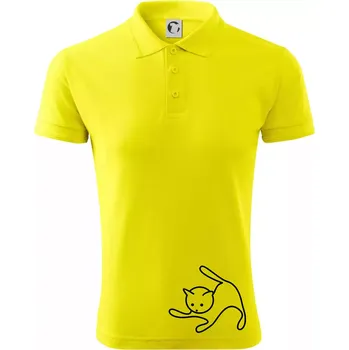 Pánská košile Kočka si hraje - Polokošile pánská Pique Polo 203 - 3XL ( Citrónová )