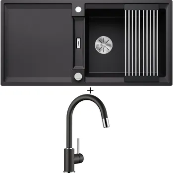 Granitový dřez Granitový dřez SET Blanco ADIRA XL 6 S černá s excentrem 527617 + Blanco MIDA-S černá 526146