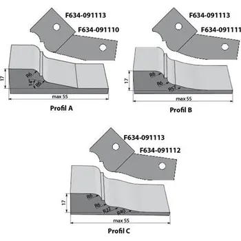 Fréza IGM profilový nůž horní braní, F634-091113