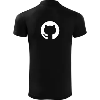 Pánská košile Kočka v kolečku - Polokošile Victory sportovní (dresovina) - 2XL ( Černá )