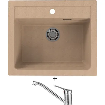 Granitový dřez Granitový dřez SET Alveus ATROX 30 beige 55 + Alveus RIVIERA X chrom