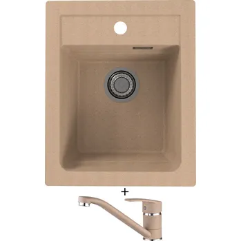 Granitový dřez Granitový dřez SET Alveus ATROX 10 beige 55 + Alveus NINA beige 55