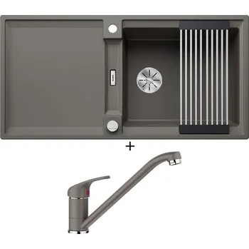 Granitový dřez Granitový dřez SET Blanco ADIRA XL 6 S šedá vulkán s excentrem 527620 + Blanco DARAS šedá vulkán 526934