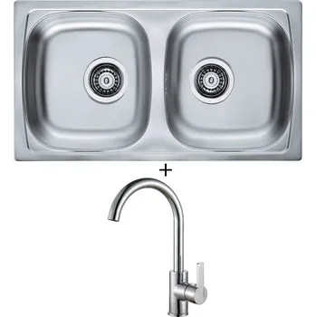 Nerezový dřez Nerezový dřez SET Alveus BASIC 160 3 1/2 nerez + Alveus TONIA chrom