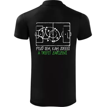 Pánská košile Pojď sem, kam jdeš a trefit zařízení - Polokošile Victory sportovní (dresovina) - L ( Černá )