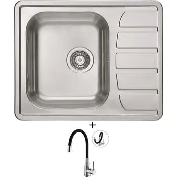 Nerezový dřez Nerezový dřez SET Alveus ZOOM 10 Maxim nerez + Alveus MINTAS chrom/černá