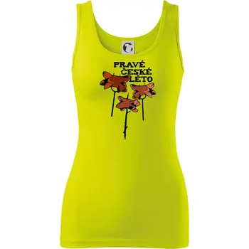 Dámské tričko Pravé české léto - Dámské tílko - S ( Limetková )