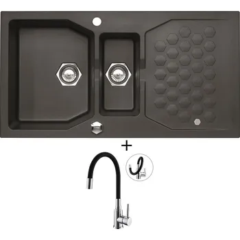 Granitový dřez Granitový dřez SET Alveus SENSUAL 70 twilight 05 + Alveus MINTAS chrom/černá
