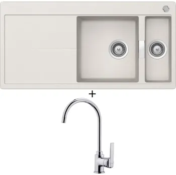 Granitový dřez Granitový dřez SET Teka GLORIA 60 B-TG alabastr + Teka IN 995 CR chrom