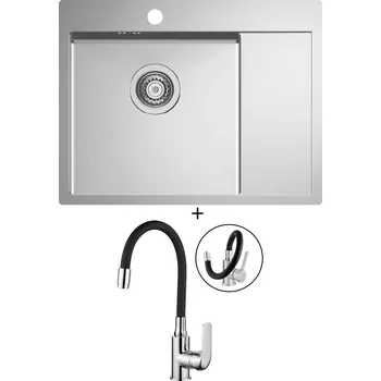 Nerezový dřez Nerezový dřez SET Alveus QUARTO 20 nerez + Kuchinox ELZA BKE 761 chrom/černá
