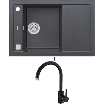 Granitový dřez Granitový dřez SET Alveus FORMIC 30 black 91 + Alveus TONIA black 91