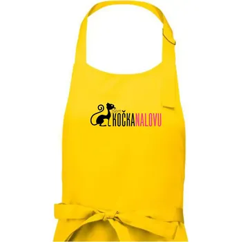 Kuchyňská zástěra Jsem kočka na lovu - Dámská zástěra na vaření - Univerzální velikost ( Žlutá )