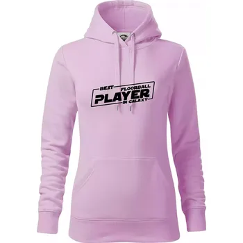 Dámská mikina Best floorball player in galaxy - Mikina dámská Cape s kapucí - S ( Orchid )