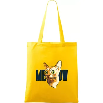 Kočka meow - Taška bavlněná - 42 x 38 cm ( Žlutá )