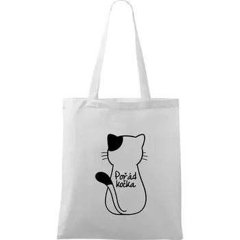 Pořád kočka - Taška bavlněná - 42 x 38 cm ( Bílá )