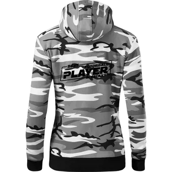Dámská mikina Best floorball player in galaxy - Dámská mikina trendy zipper s kapucí - XS ( Šedý maskáč )