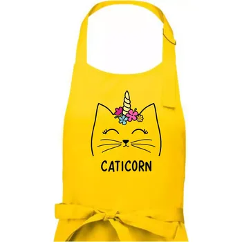 Kuchyňská zástěra Caticorn - Pánská zástěra na vaření - Univerzální velikost ( Žlutá )