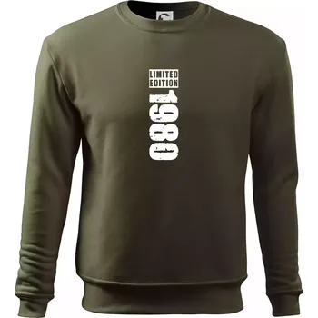 Pánská mikina Limited edition 1980 pruh - Mikina Essential pánská - 3XL ( Military )