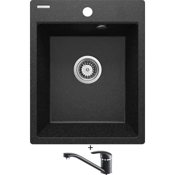 Granitový dřez Granitový dřez SET Deante CORIO ZRC 2103 černá + Laveo IGA BGG 760D černá
