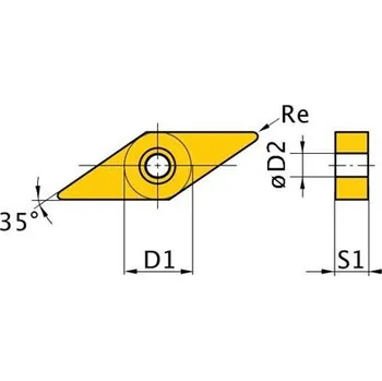 dílenský stroj BOW Břitová destička V/35° VNMG 160408, 3441701