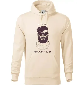 Pánská mikina Hipster wanted - Mikina pánská Cape s kapucí - M ( Mandlová )