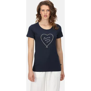 Regatta Dámské bavlněné tričko Filandra VI RWT235 tm. modrá Velikost: 34