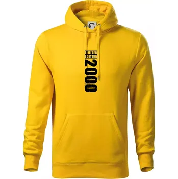 Pánská mikina Limited edition 2000 pruh - Mikina pánská Cape s kapucí - S ( Žlutá )