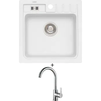 Granitový dřez Granitový dřez SET Alveus NIAGARA 20 white 11 + Alveus TONIA chrom