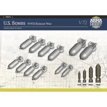 Plastikový model 1/72 US Bombs WWII/Korean War (incl. decals)