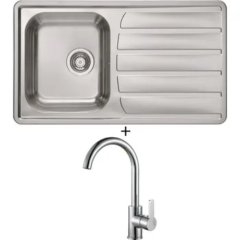 Nerezový dřez Nerezový dřez SET Alveus ZOOM 30 Maxim nerez + Alveus TONIA chrom