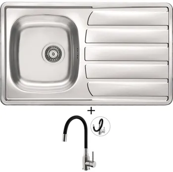 Nerezový dřez Nerezový dřez SET Alveus ZOOM 30 nerez + Alveus MINTAS nerez/černá