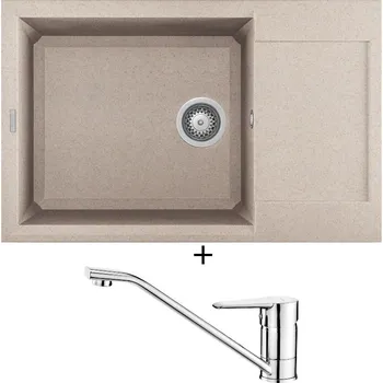 Granitový dřez Granitový dřez SET Elleci EASY 310 G51 avena + Deante CORIO BFC 060M chrom