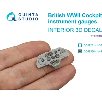 Plastikový model 1/48 British WWII Cockpit instr. gauges 3D-Printed