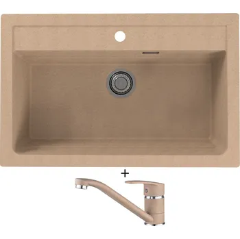 Granitový dřez Granitový dřez SET Alveus ATROX 40 beige 55 + Alveus NINA beige 55