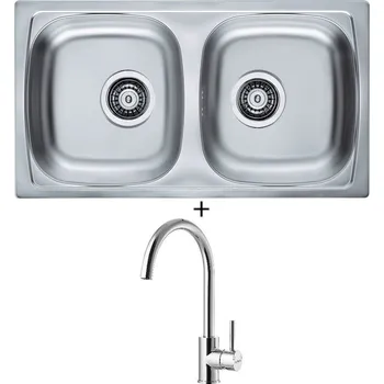 Nerezový dřez Nerezový dřez SET Alveus BASIC 160 3 1/2 tkaná struktura + Alveus ROXA chrom