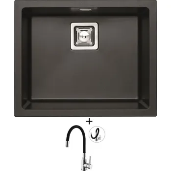 Granitový dřez Dřez pod desku SET Alveus QUADRIX 50 U twilight 05 + Alveus MINTAS chrom/černá