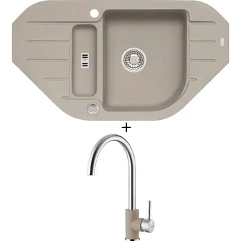 Granitový dřez Granitový dřez SET Alveus NIAGARA 60 pebble 02 + Alveus ELZA pebble 02