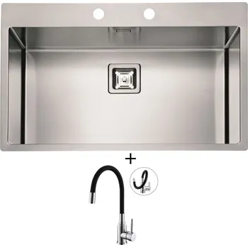 Nerezový dřez Nerezový dřez SET Alveus STYLUX 40 FS nerez + Alveus MINTAS chrom/černá