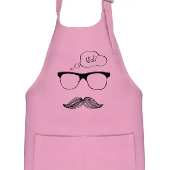 Kuchyňská zástěra Mustache what? - Dětská zástěra na vaření - Univerzální velikost ( Růžová )