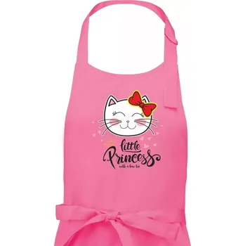 Kuchyňská zástěra Kočka little princess - Pánská zástěra na vaření - Univerzální velikost ( Růžová )