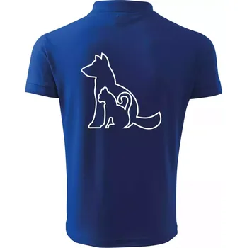 Pánská košile Kočkopes - Polokošile pánská Pique Polo 203 - 4XL ( Královská modrá )