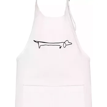 Kuchyňská zástěra Jezevčík - kreslený - Dětská zástěra na vaření - Univerzální velikost ( Bílá )