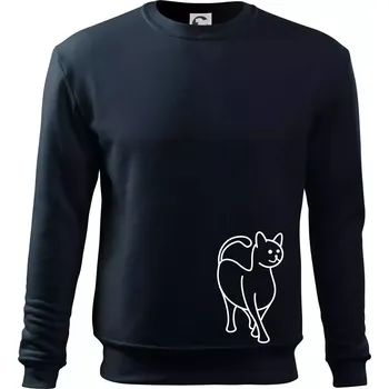 Ladná kočka - Mikina Essential dětská - 158 cm/12 let ( Námořní modrá (velmi tmavá - téměř černá) )