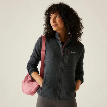 Dámská mikina Regatta Dámská mikina Newhill II Hooded Fleece RWA681 seal grey pop Velikost: 36