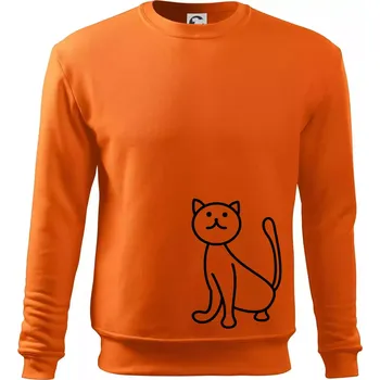 Pánská mikina Kočka kouká - Mikina Essential pánská - M ( Oranžová )
