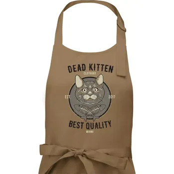 Kuchyňská zástěra Cat deadkitten - Dámská zástěra na vaření - Univerzální velikost ( Cappuccino )