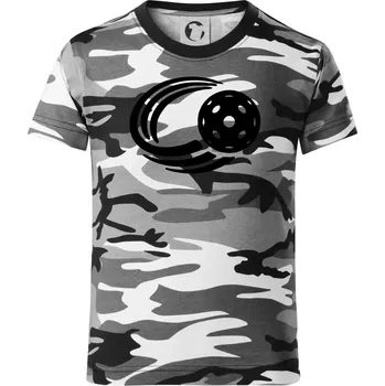 Chlapecké oblečení Florbal míček - Dětské maskáčové triko - 134 cm/8 let ( Šedý maskáč )