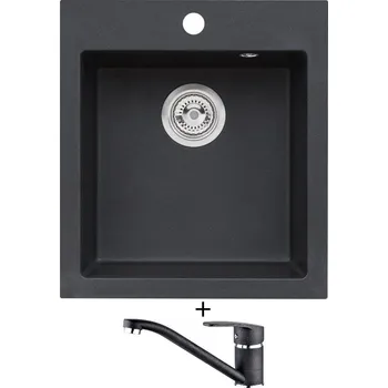 Granitový dřez Granitový dřez SET Alveus CORTINA 20 black 91 + Alveus NINA black 91